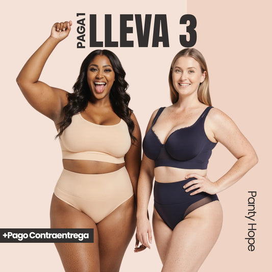 Panty Hope - Reductora de Medidas Que  No se Enrolla (Paga 1 & Lleva 3)